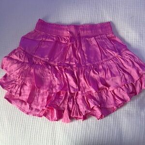 Aerie Fuchsia Ruffled Skirt